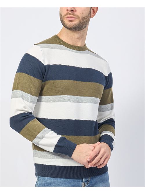 Yes Zee Men's Sweater with Asymmetric Stripes YES ZEE | M875-MK002710